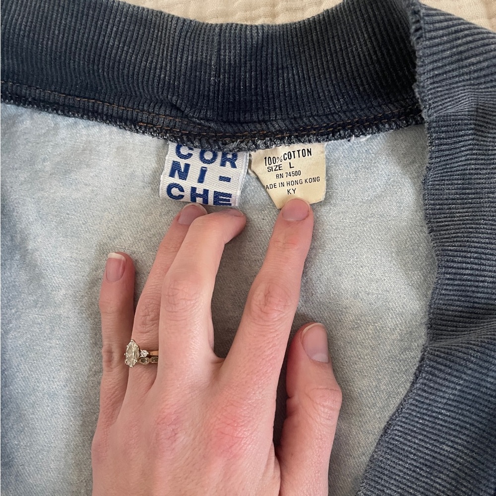 Vintage Patchwork Denim varsity patchwork 80s Jac… - image 4